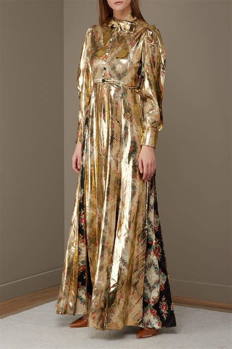 gucci black and gold dress|Farfetch Gucci maxi dress.